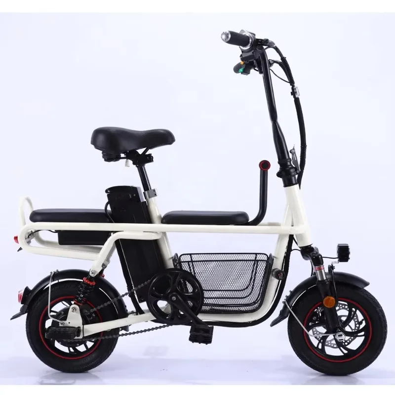 The latest tandem electric bicycle with a basket (FP-ES-ZLJ19003)