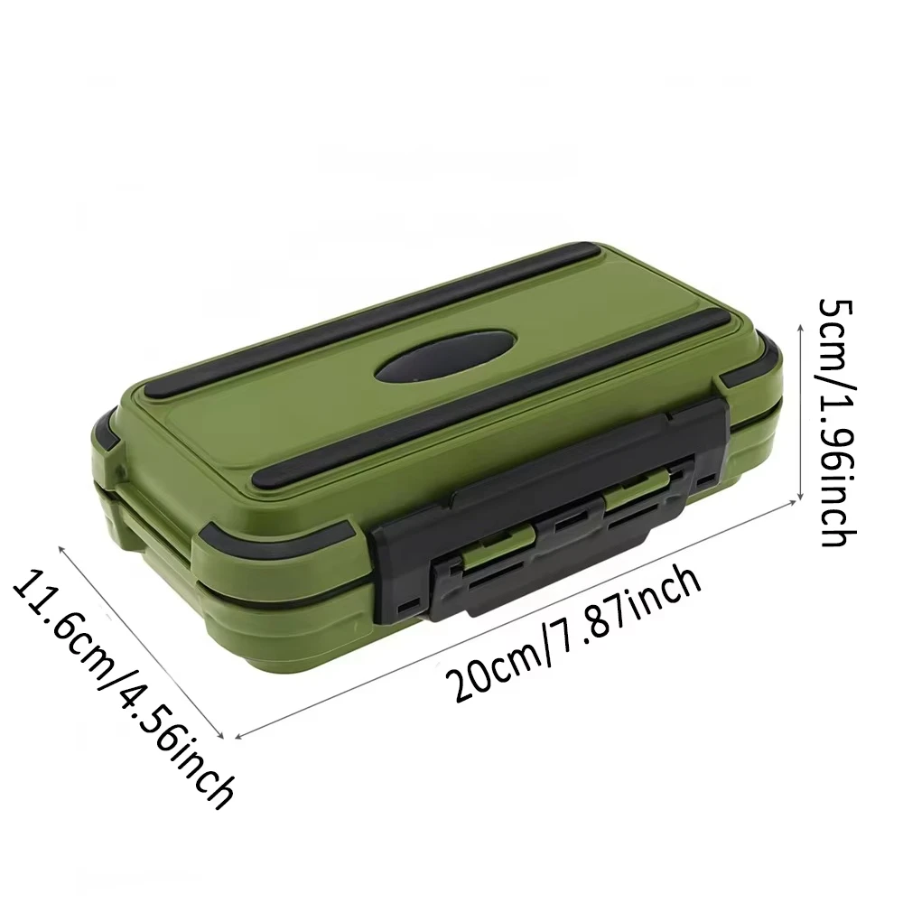397Pcs Green Portable Waterproof Fishing Tackle Kit Double Layer 24 Grid Lure Box With Hooks Complete Angling StorageAccessories