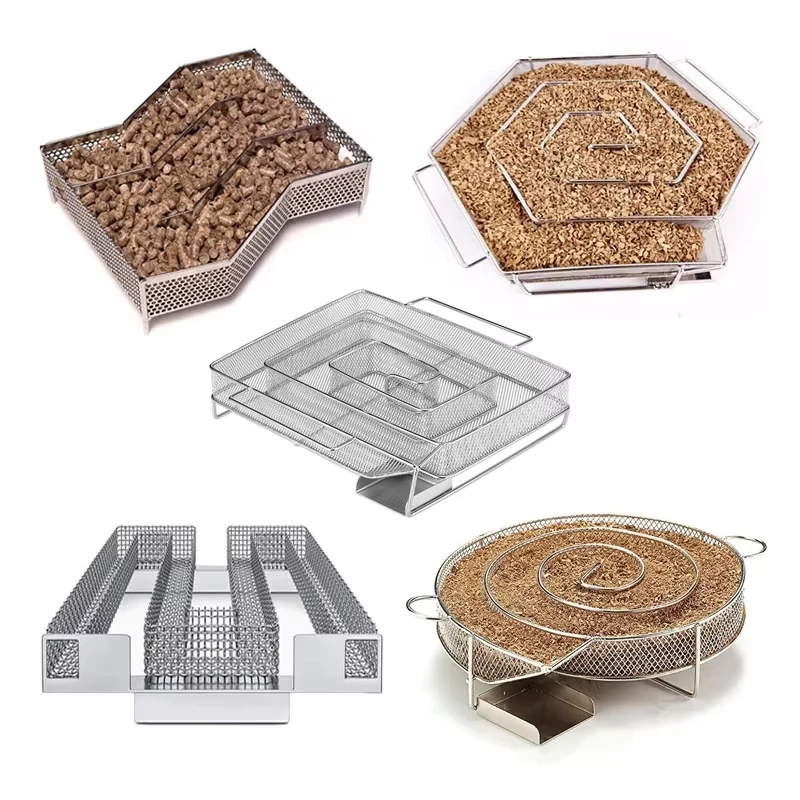 Générateur de fumée froide pour Barbecue, support de fumée en acier inoxydable, filet de gril, poussière de bois, ensemble d'accessoires pour fumer en plein air
