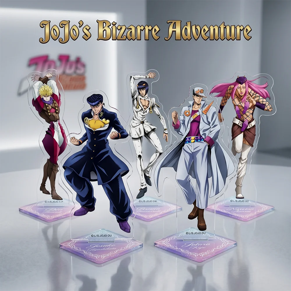 

Anime JoJo's Bizarre new style Adventure Jotaro Kujo Bruno Bucciarati 15CM Acrylic Stand keychain Figure Display Collect gifts
