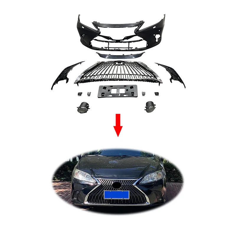 

Upgrade 2018 body kit for LEXUS ES ES200 300 ES250 2006 -2012 old to new bodykit front bumper grille set