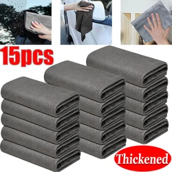 1/15Pcs Magic Thickened Cleaning Cloth No Trace Reusable Microfiber Wiping Washing Rags Towel for Windows,Kitchens,Glass,Cars