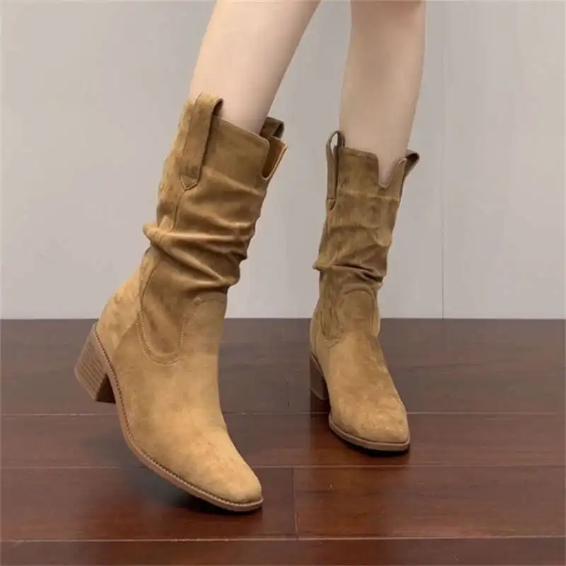 Women's Boots 2026 New Autumn Coarse Heel Middle Barrel Short Boots Pile up Boots for Women