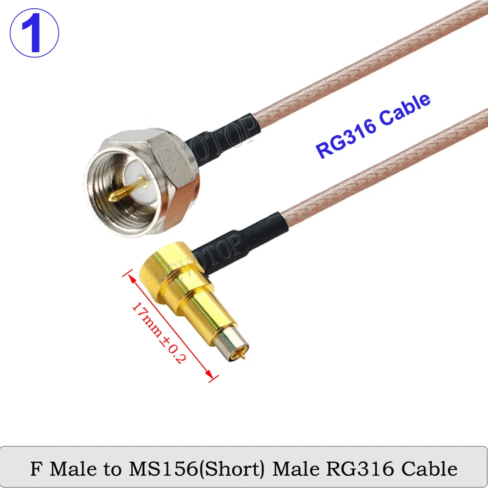 1PCS MS156 Male Plug to F Male/Female Connector Test Probe 50Ohm RG316 Pigtail Jumper Cable Leads RF Coaxial Extension Cable