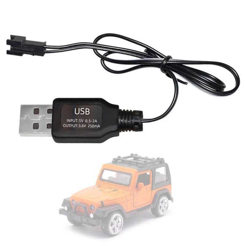 2024 New USB Cable for 3.6V 4.8V 6V 7.2V LiPo & Lithiums Batteries,with SM2P/JST/KETPlug RemoteControl Toy