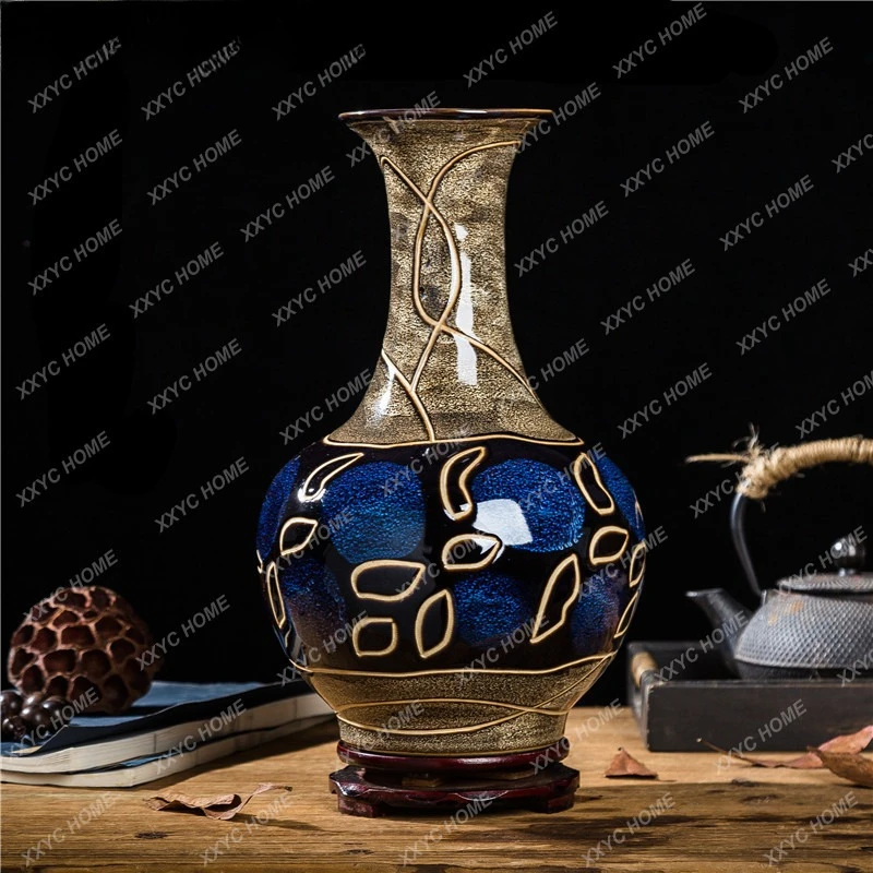 MM Modern classical Chinese living room home jewelry ceramic handicrafts vase ornament