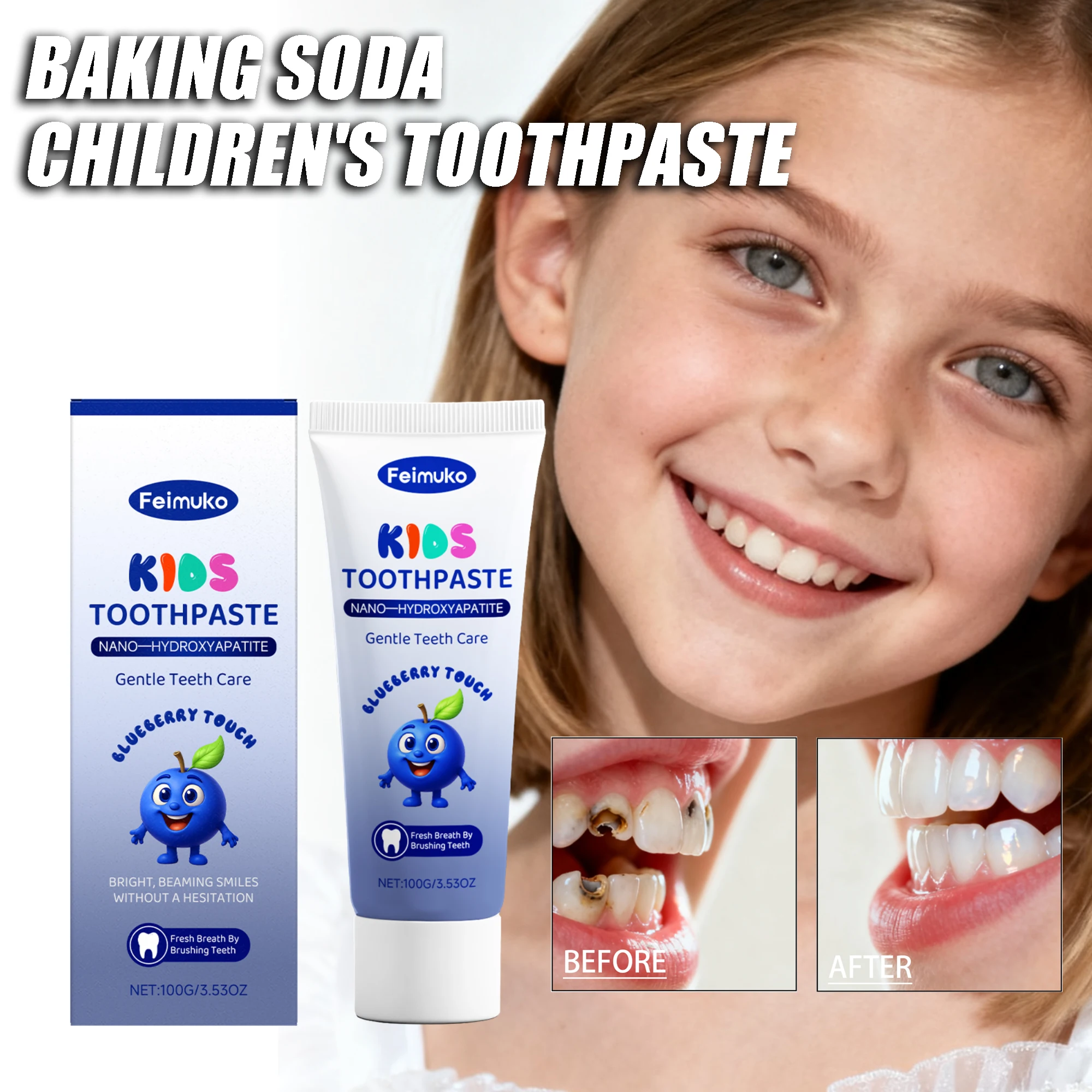 Hydroxyapatite Toothpaste - Pasta de Dente Infantil com Bicarbonato