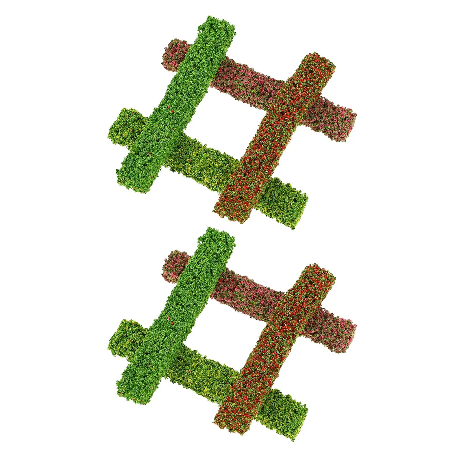 8 Pcs Faux Plant Long Shrub Strips Model Sand Table Decoration Micro Landscaping Mini Layout Miniature Building Materials