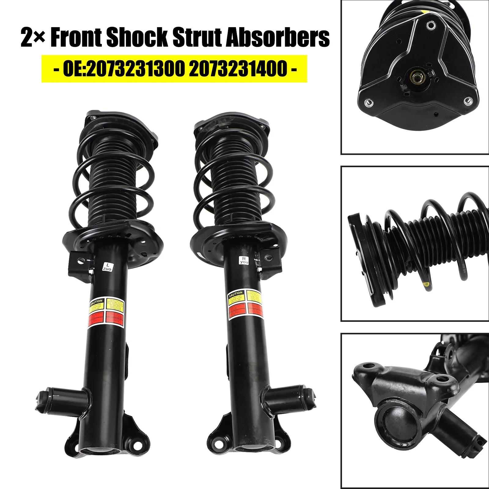 Artudatech 2× Front Shock Strut Absorbers for Mercedes-Benz C E Class 2073231300 2073231400 Car Accessories