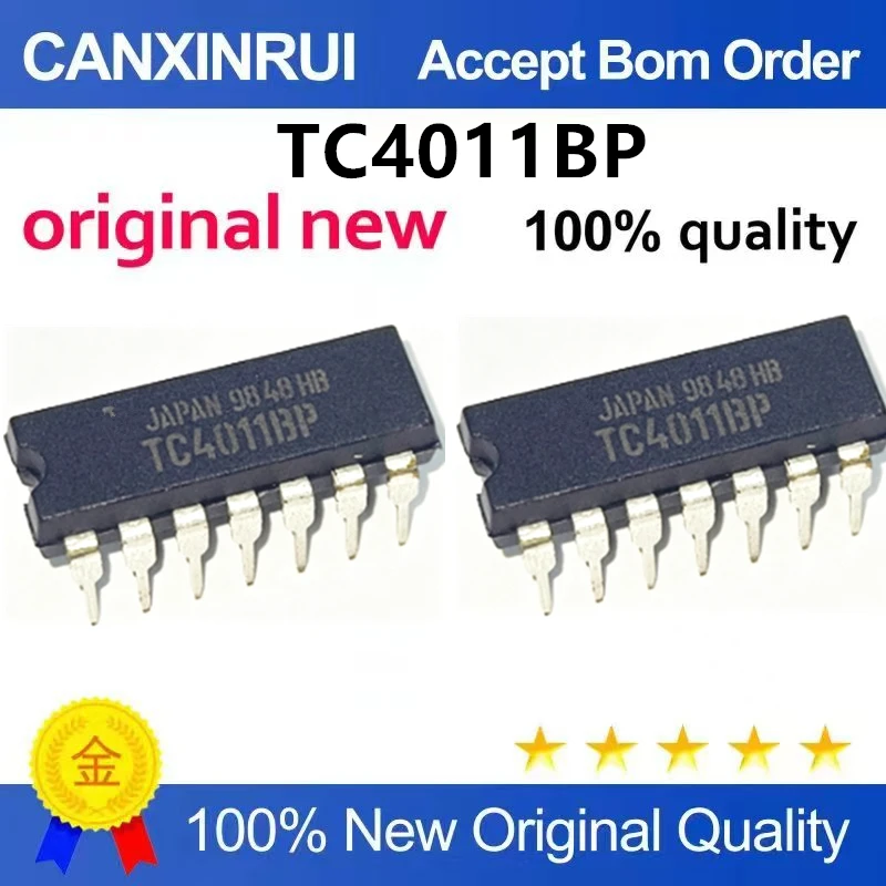 (5-100pieces)Newly imported original TC4011BP DIP14 four-way 2-input NAND logic chip