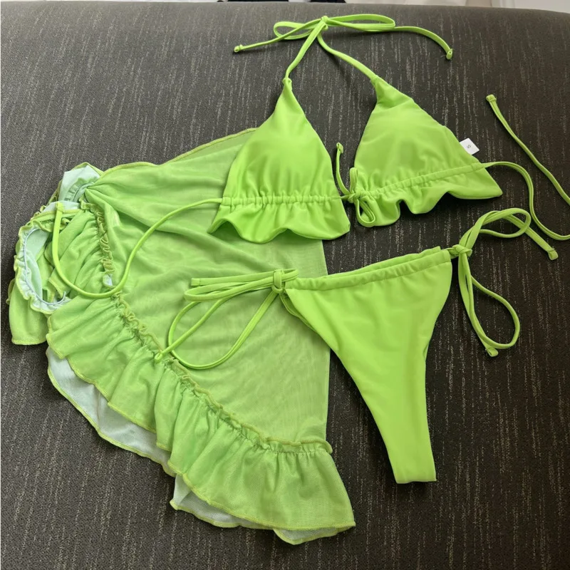 2026 مثير البيكينيات الإناث المايوه النساء ثلاث قطع ملابس السباحة الشاطئ ملابس سباحة لباس سباحة البرازيلي مجموعة البكيني بركة السباح