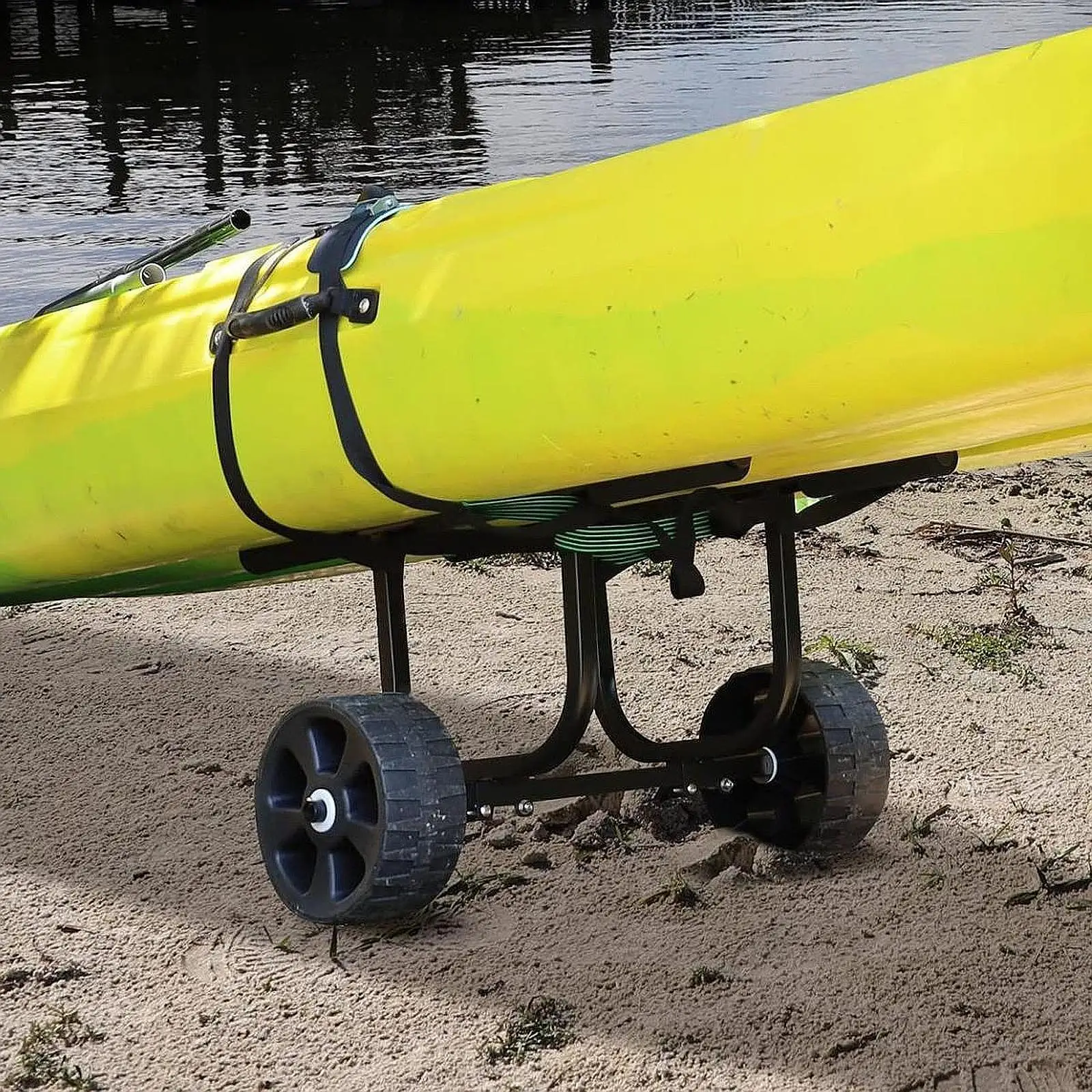 Kayak Cart with Tie Down Straps Sturdy Kayak Trailer Kayak Carrier Cart Trolley for Float Mats Paddleboards Kayaks Boats Canoes