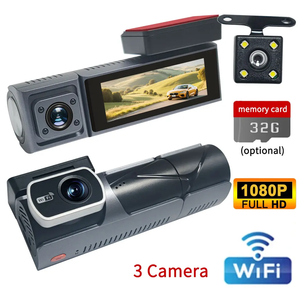 Dash Cam For Sony 1.8F large aperture 2K Video Recorder WIFIGPS CarDVR Front Rear View Camera Driving Vehicle Cam Night Vision