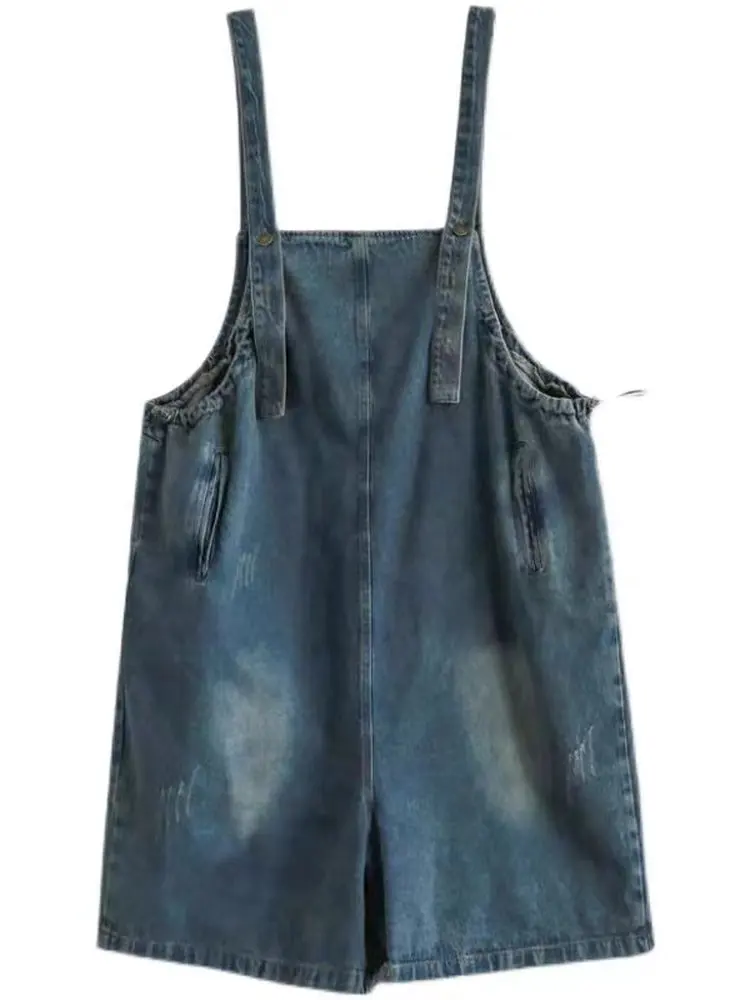 acão Jeans F Plus Size Estilo Coreano Versátil, Novo Verão 2025, Casual Modelador de Cinco Quartos