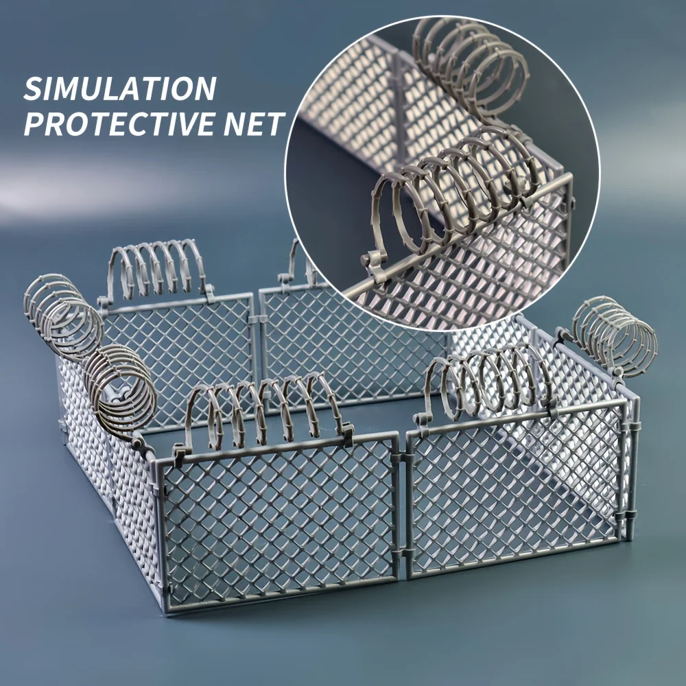 MOC Military Fence Building Blocks Parts DIY Toy Wire Mesh Accessories Protective Isolation Net Roadblock Toys for Boys Gifts view 5