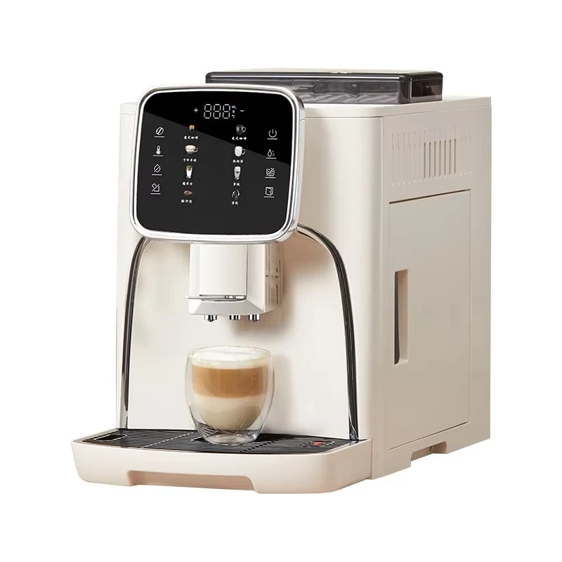 Commercial Fully Automatic Bean-to-Cup Coffee Machine, One Touch Operation for 6 Coffee Beverages with Cappuccino
