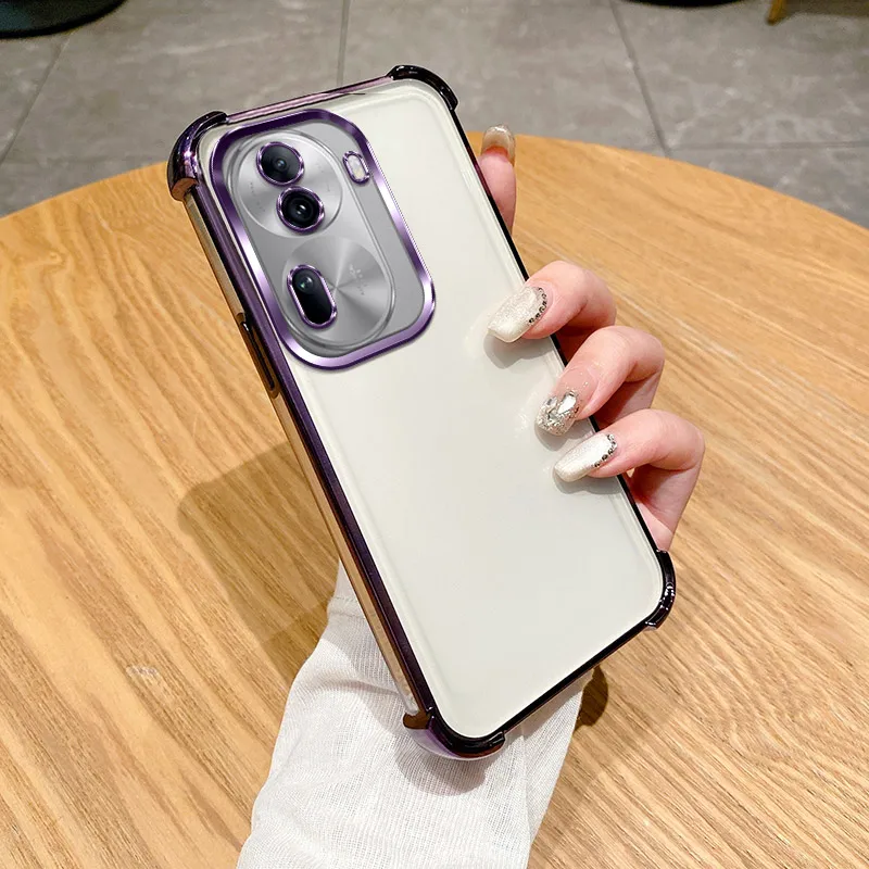 For OPPO  Reno 11 Pro Case OPPO Reno 11Pro Phone Case Four corner airbag anti fall soft shell Cover