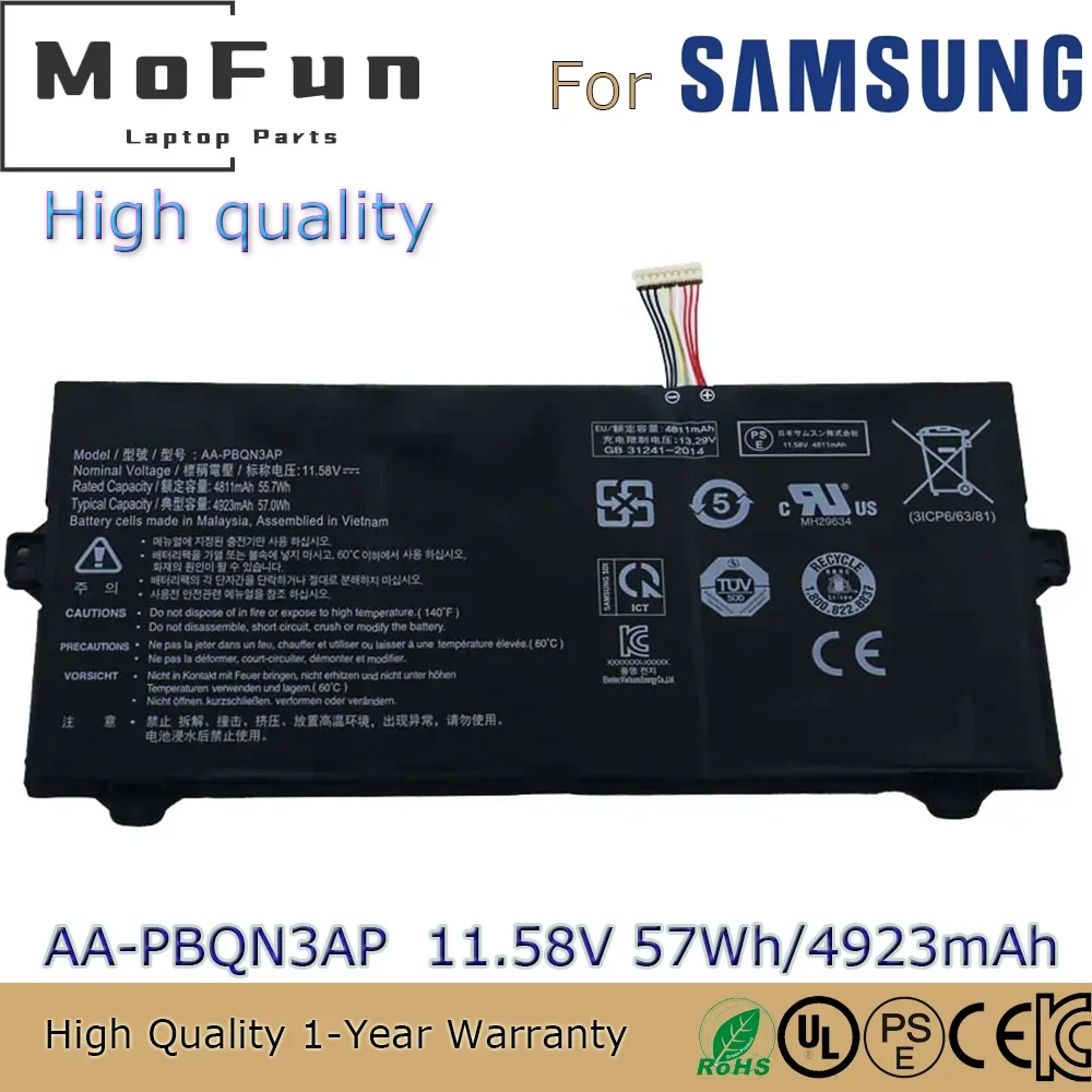 

Brand New High quality AA-PBQN3AP 11.58V 57Wh Laptop Battery for Samsung BA43-00396A BA4300396A 3ICP6/63/81 etc.