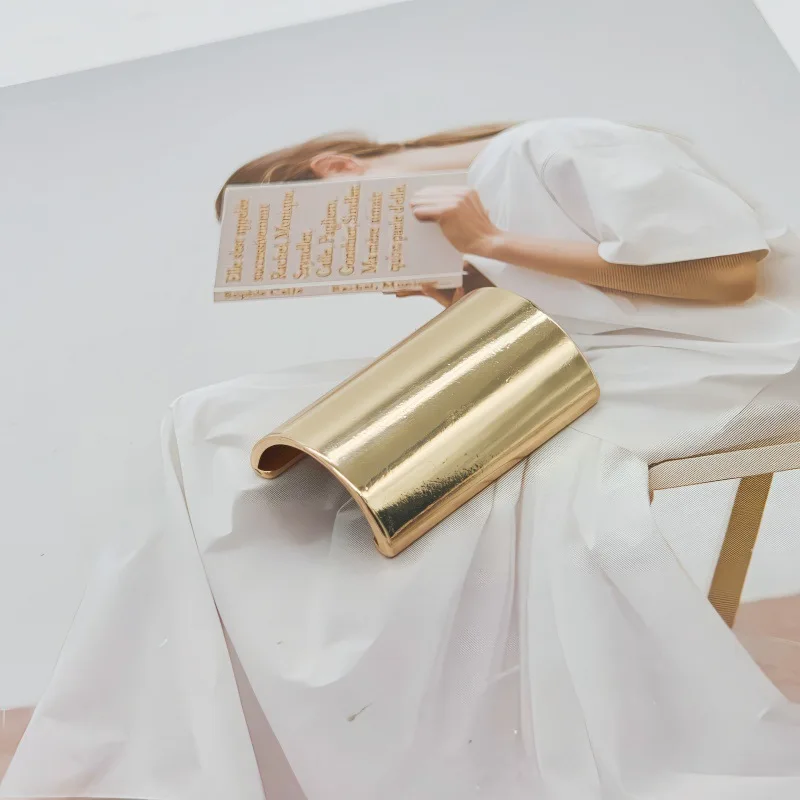 Gold Color Metal Buckles for Silk Scarf Semi Cylindrical Metal Buckles