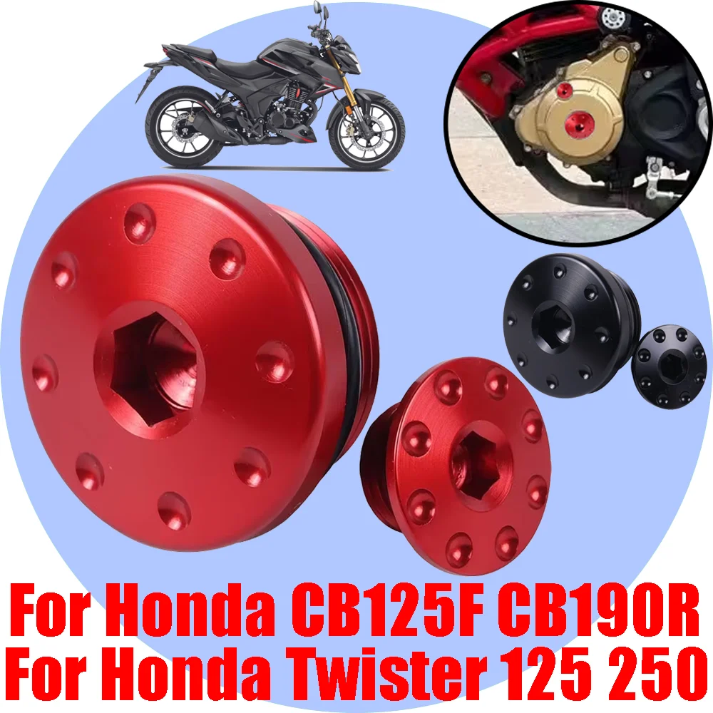 Para Honda CB125F CB125 CB250 Twister CB 125 250 CB190R Accesorios de motocicleta Tapa de orificio de sincronización del motor Tapa de tornillo del cárter