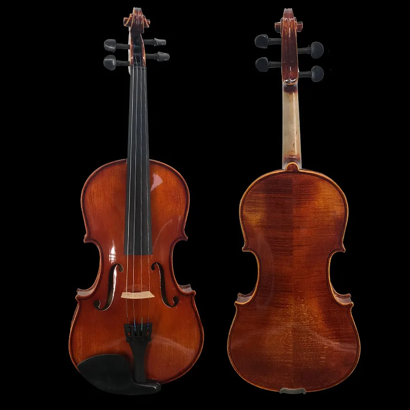 4 4 Handmade Violino German Antique Red Brown All Solid Professional Violin outfits With Musical Case and Bow