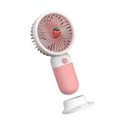 Mini Fan Multifunctional Cool Rechargeable Summer Cartoon Fruit Handheld Mini Fan Phone Rack for Dormitory 