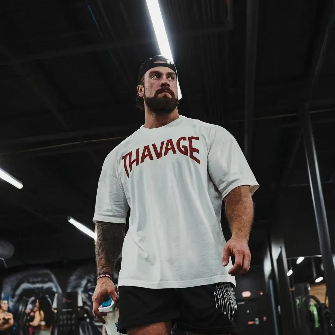 

Men Tshirt Muscle Shirts Vintage T Shirt Letter Print T-shirt for Men Bodybuilding Workout Fitness Tee Shirts