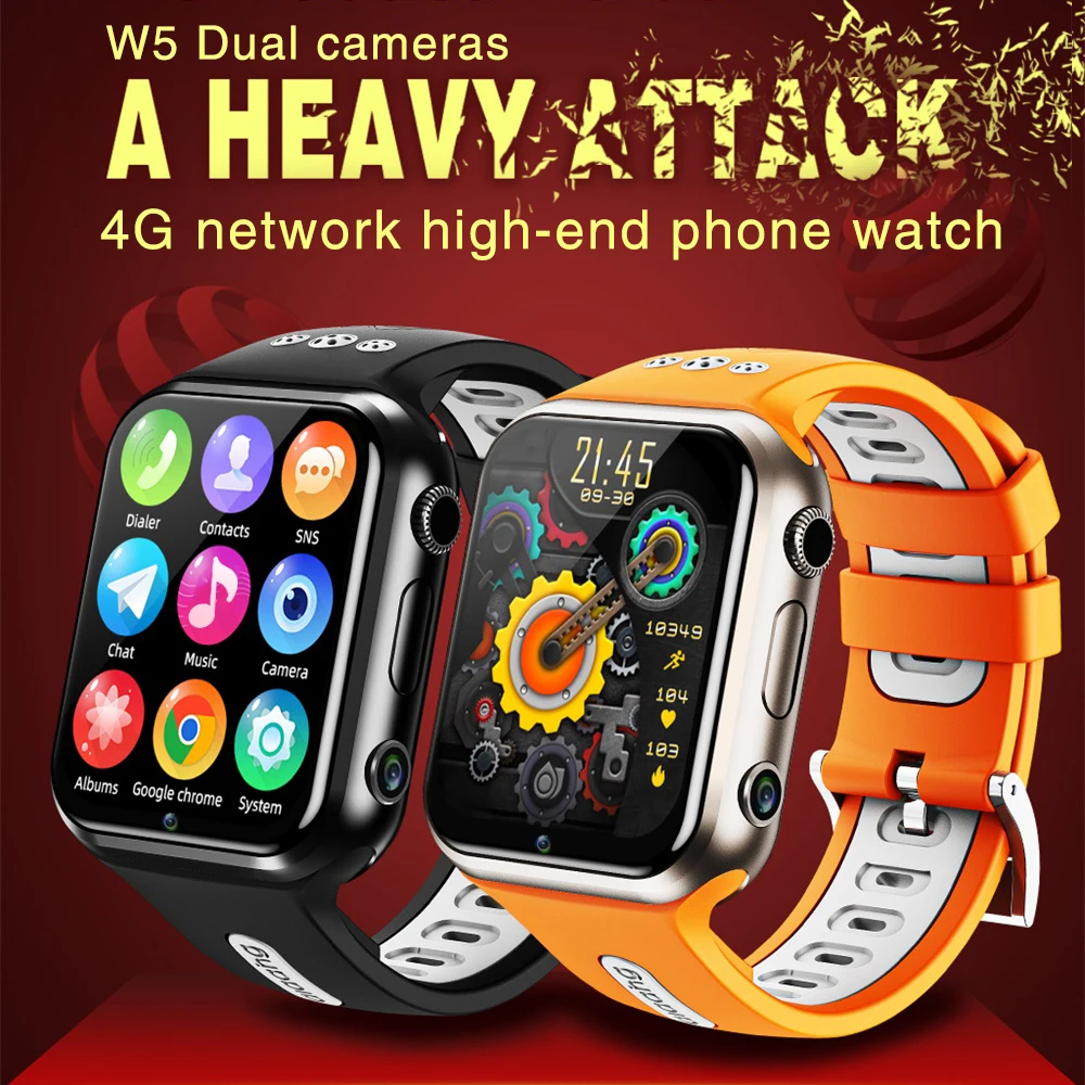Students Smart Watch Kids 4G SOS GPS Wristwatch Whatsapp Android Video Call Children Smartwatch Dual Camera Wifi Boy Girl SIM