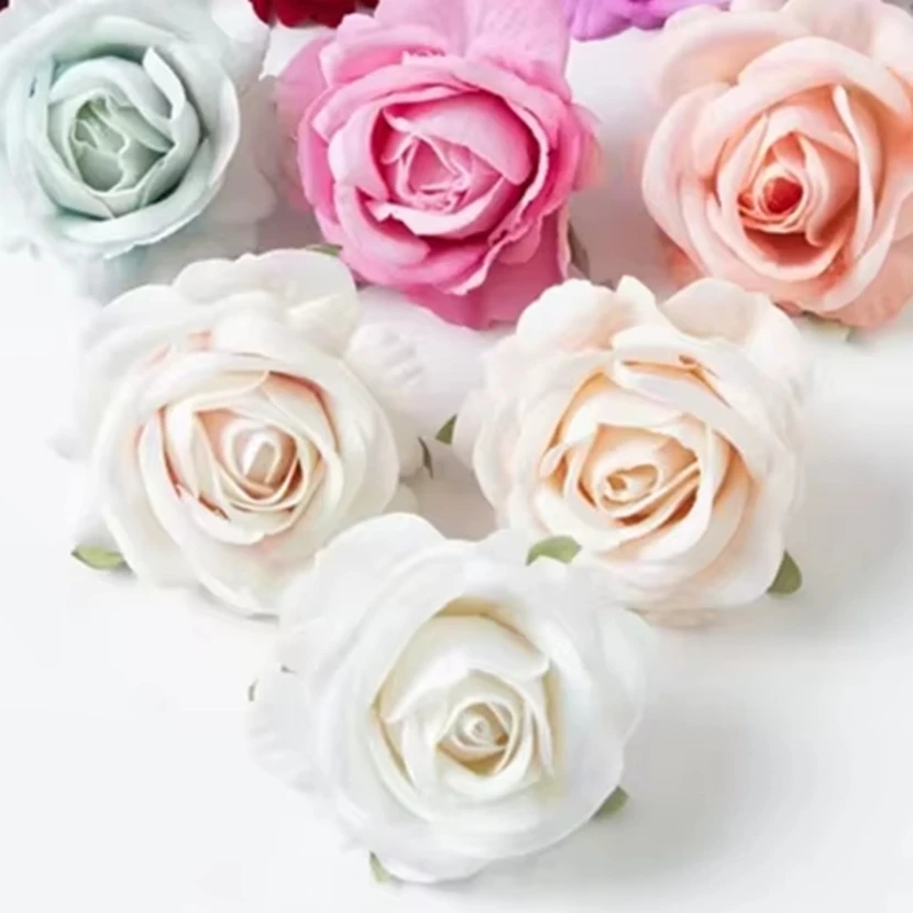 

40/80PCS 6CM Roses Heads DIY Gifts Candy Box Wedding Decorative Flowers Wall Scrapbook Needlework Home Decor Artificial Flowers