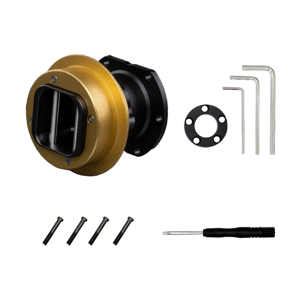 Pacote QR2 Pro em estoque (tipo C) para base Fanatec, lado da roda QR2 Pro e liberação rápida lateral da base QR2 (porta tipo C)