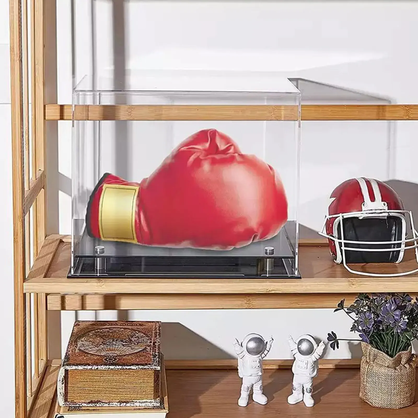 Boxing Glove Display Case Protector Memorabilia Case Versatile Model Home Storage Organizing Toys for Home Living Room