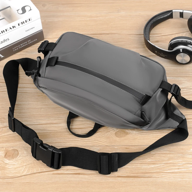 Корейская модная функциональная нагрудная сумка, спортивная сумка через плечо большой вместимости, новая минималистичная мужская поясная сумка