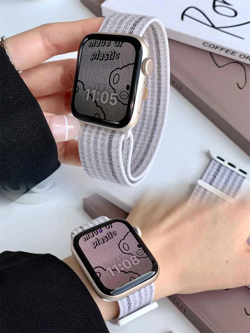 2026 Nylon Loop for Apple Watch Band 49mm 46mm 40mm 44mm 41mm 45mm 42mm Bracelet IWatch 12/11/10/9/8/7/6/5/4/SE/Ultra 4/3 Strap
