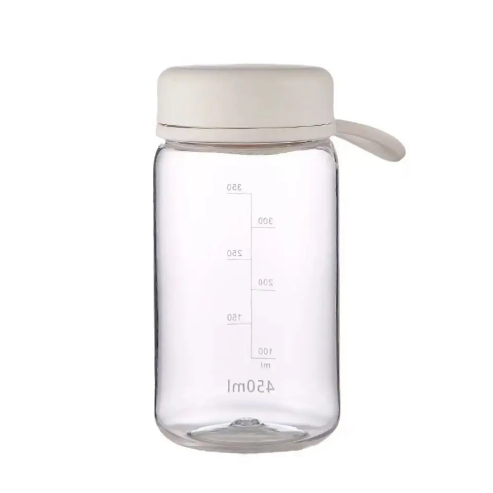 

450ml Transparent Plastic Cup Transparent Lifting Rope Milk Water Bottles Fall Prevention Portable Drinking Water Bottle
