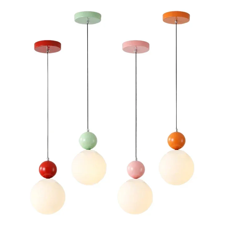 Modern Cream style Restaurant Bedroom bedside glass Chandelier Nordic Creative Corridor Balcony bar Caf é Atmosphere Lighting