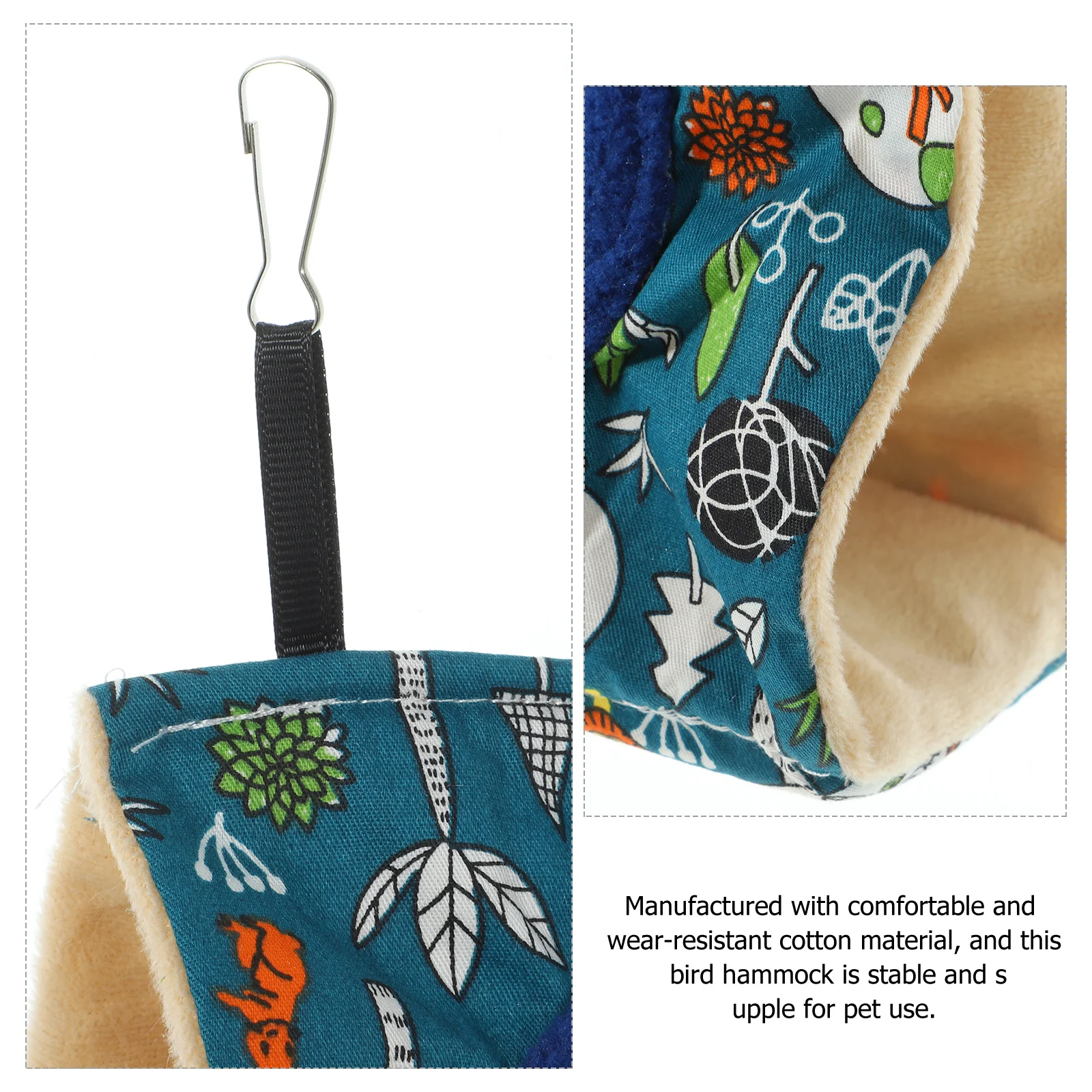

Bird Hammock Cotton Hanging Soft Breathable Parrot Nest Warm Sleeping Bed Durable Cage Resting Place Parrot Hammock