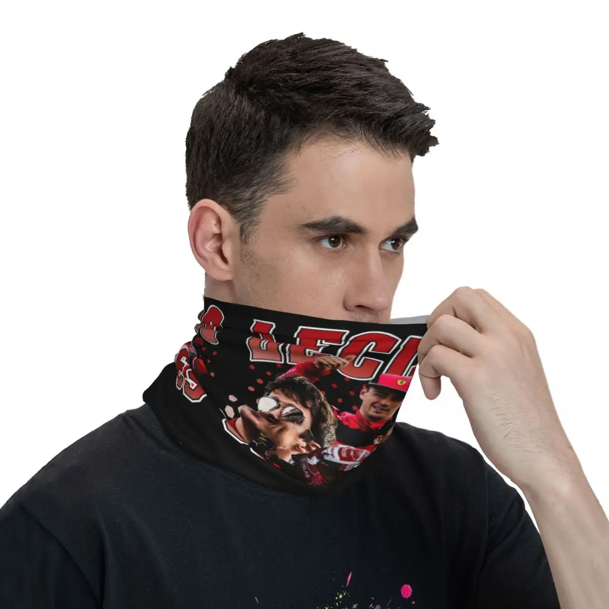 F1 Charles Leclerc Balaclavas Riding accessori per ciclismo Bandana Neck ghetta Racing Driver Wrap sciarpa Rider maschera per il viso traspirante