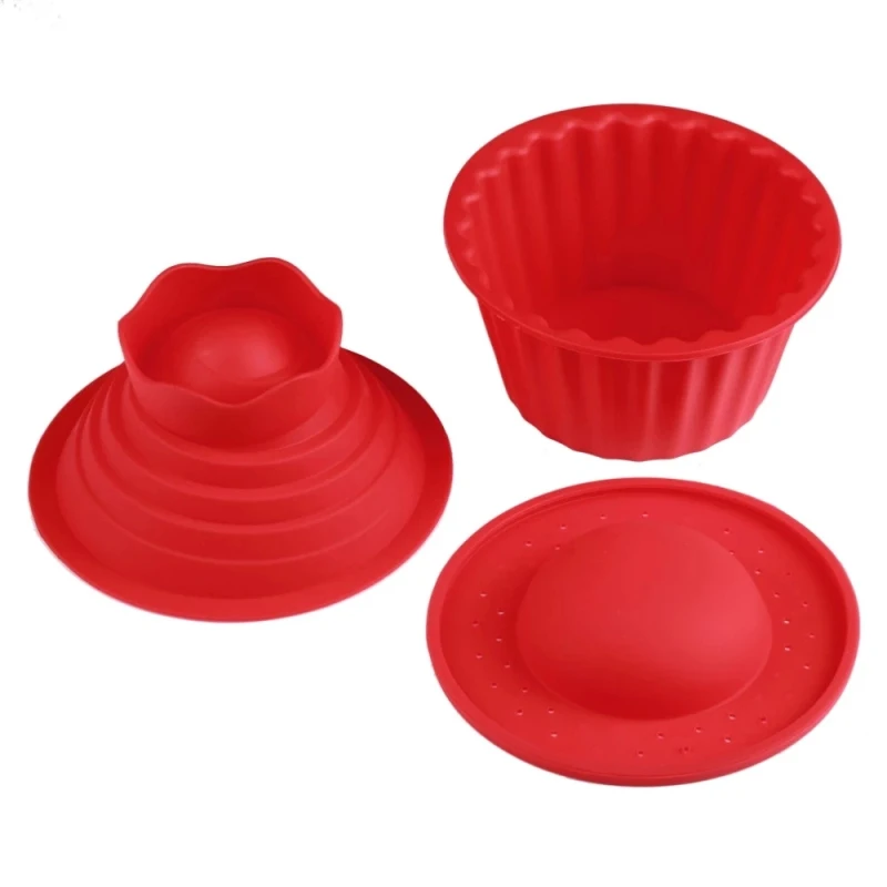 Set Silicone Giant Cupcake Mold Non-Stick Big Top Cake Silicone Mould Idea For Easy Decorating Cake Bake Tools