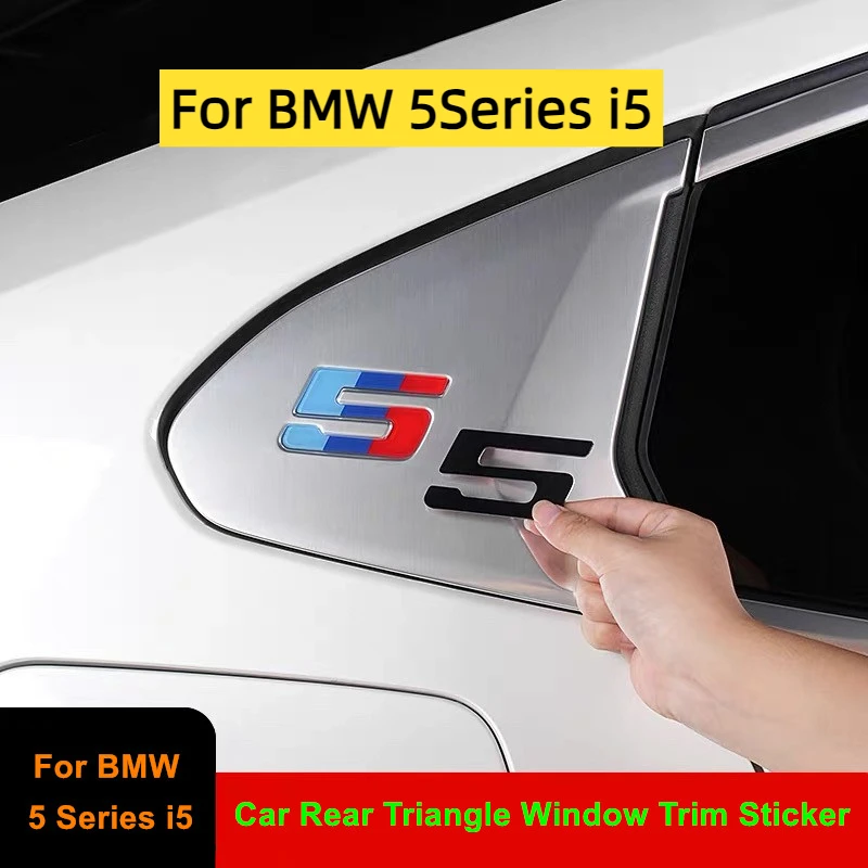 

Sport Edition Car Rear Triangle Window 5 Number Logo Acrylic Badge Trim Decal Sticker For BMW 5 Series i5 G60 2024 Accessories