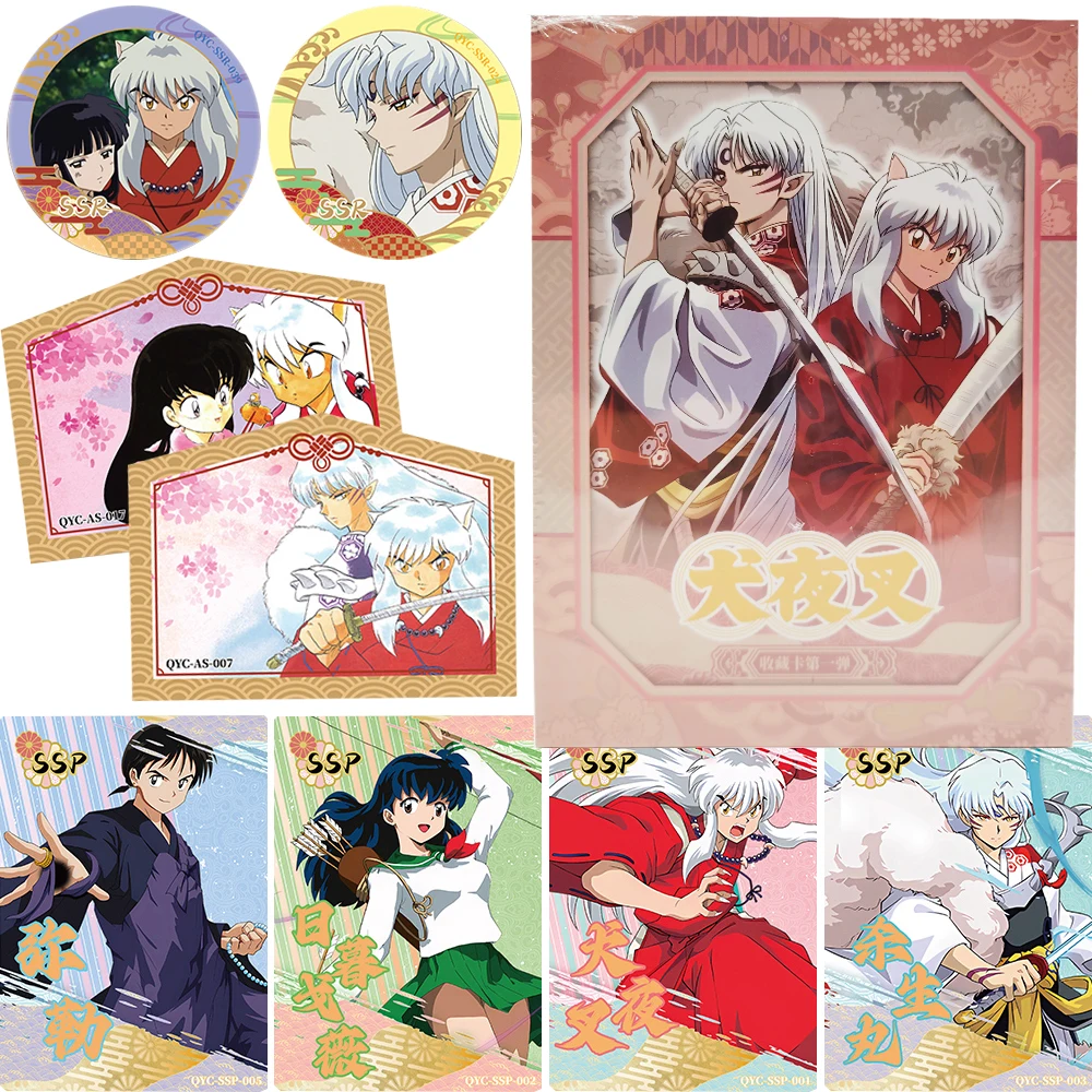 

Anime Inuyasha Collection Cards Vivid and Lovely Q-version Higurashi Kagome Sesshoumaru Characters Cards Fun Peripheral Gifts