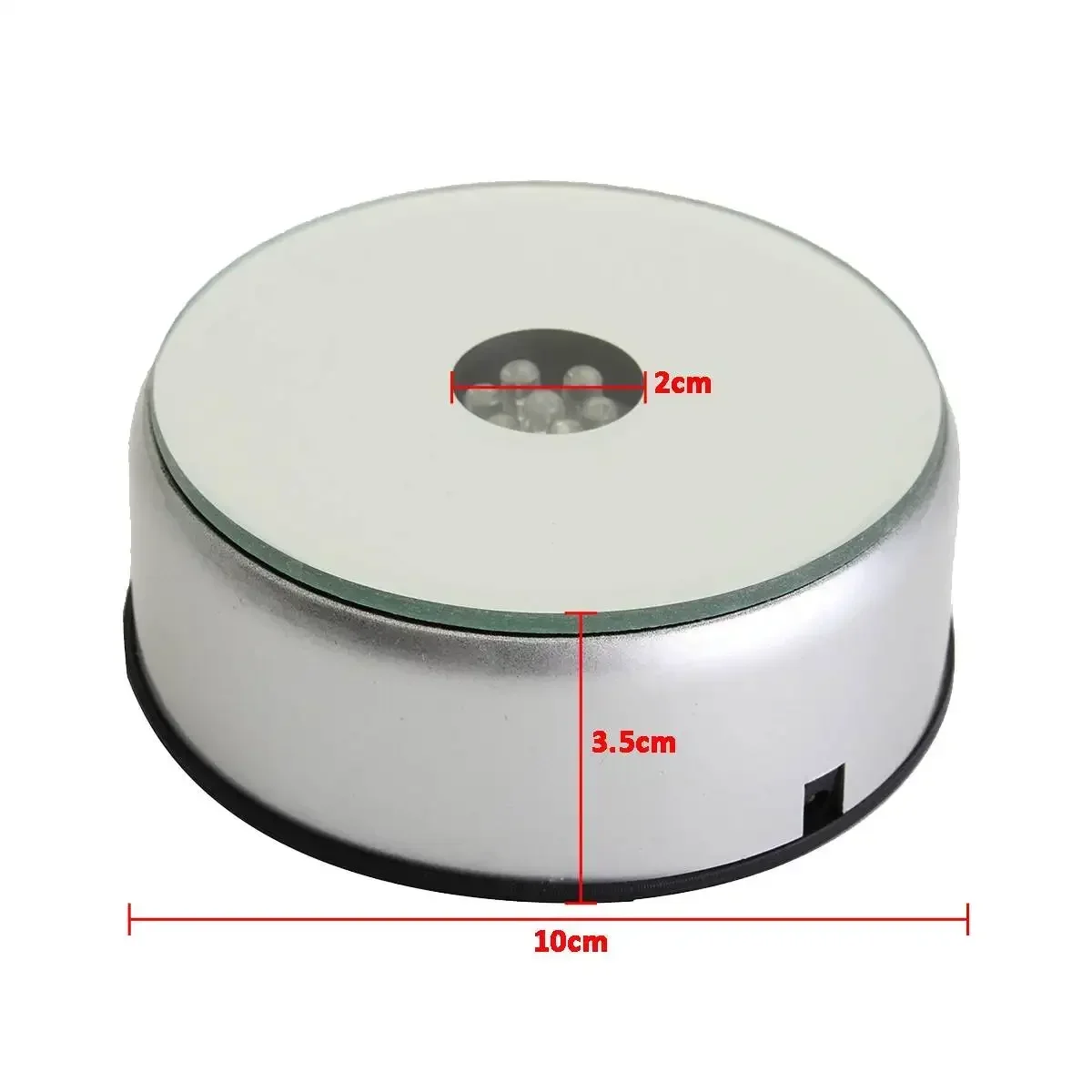7 LED Light Colorful Luminous Base  Electric Light Rotating Base Display Stand Crystal Light Base Ornament with Adapter