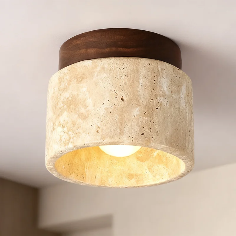侘び寂びシーリングランプ黄色大理石シーリングライトリビングルーム廊下バルコニーレストランホテル装飾クリエイティブledランプ
