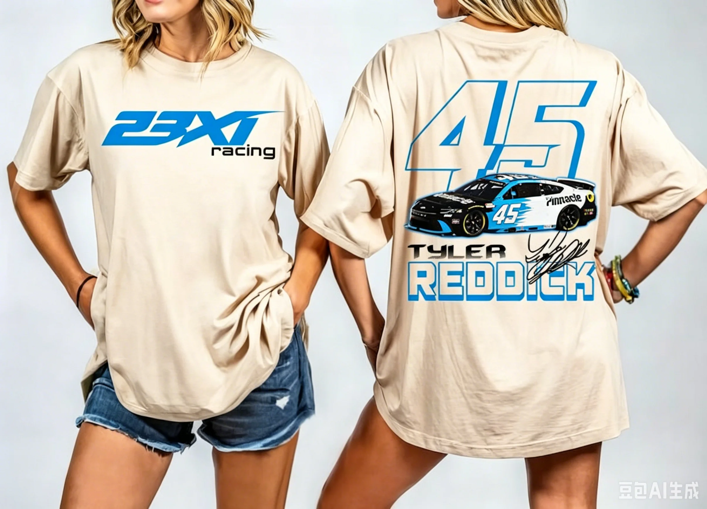 2026 new model racing car pattern printedCar No.9 T-shirt, same style for both men and women, loose-fitting pure cotton top