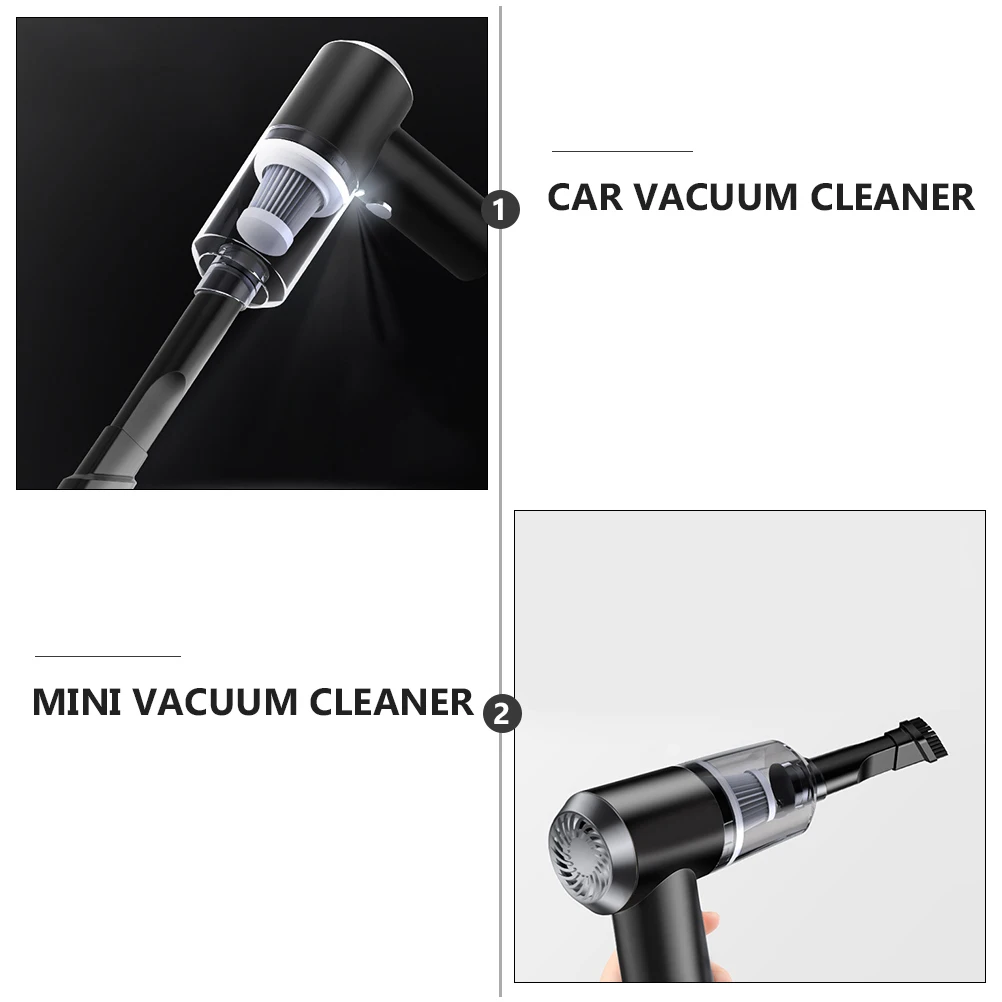 

Wireless Car Vacuum Cleaner 120 W Powerful Handheld Cleaners Vehicle Cordless ABS Mini Dust Catcher Pet Hair Removal LED Light