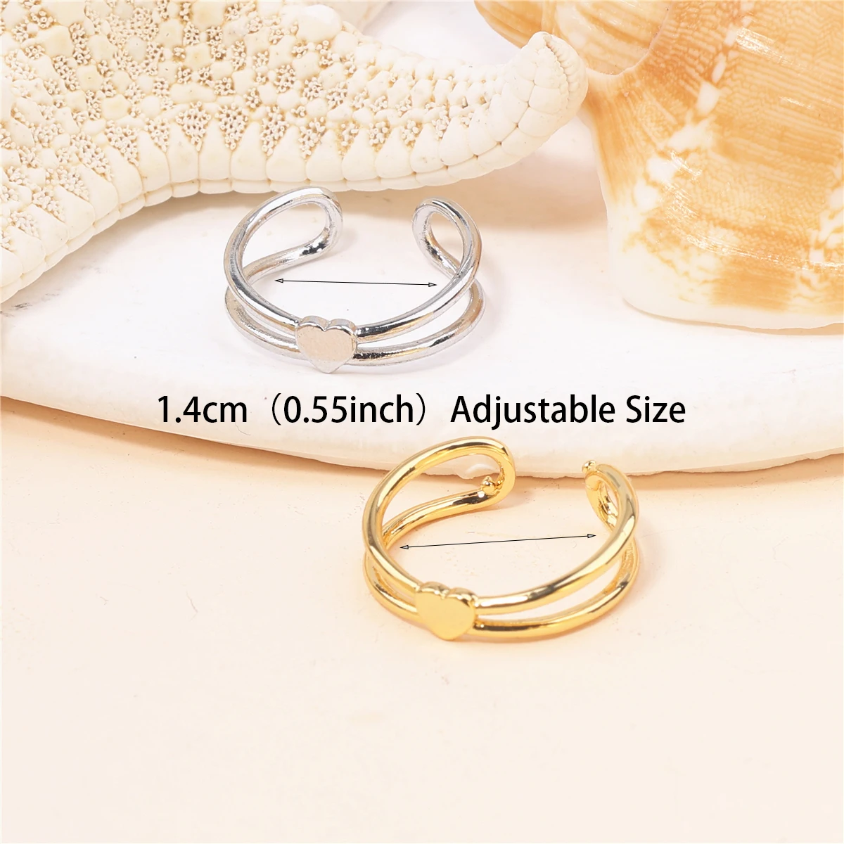 Women\'s Hot Summer Beach Style Gold Silver Color Foot Ring Love Classic Personality Simple Gifts Daily Wear Girls\' Jewelry