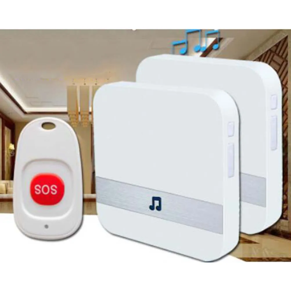 80M Range Wireless Alarm Caller for Patient Elderly Handicapped Emergency Help Call Button Large Sound Alert Device Portable
