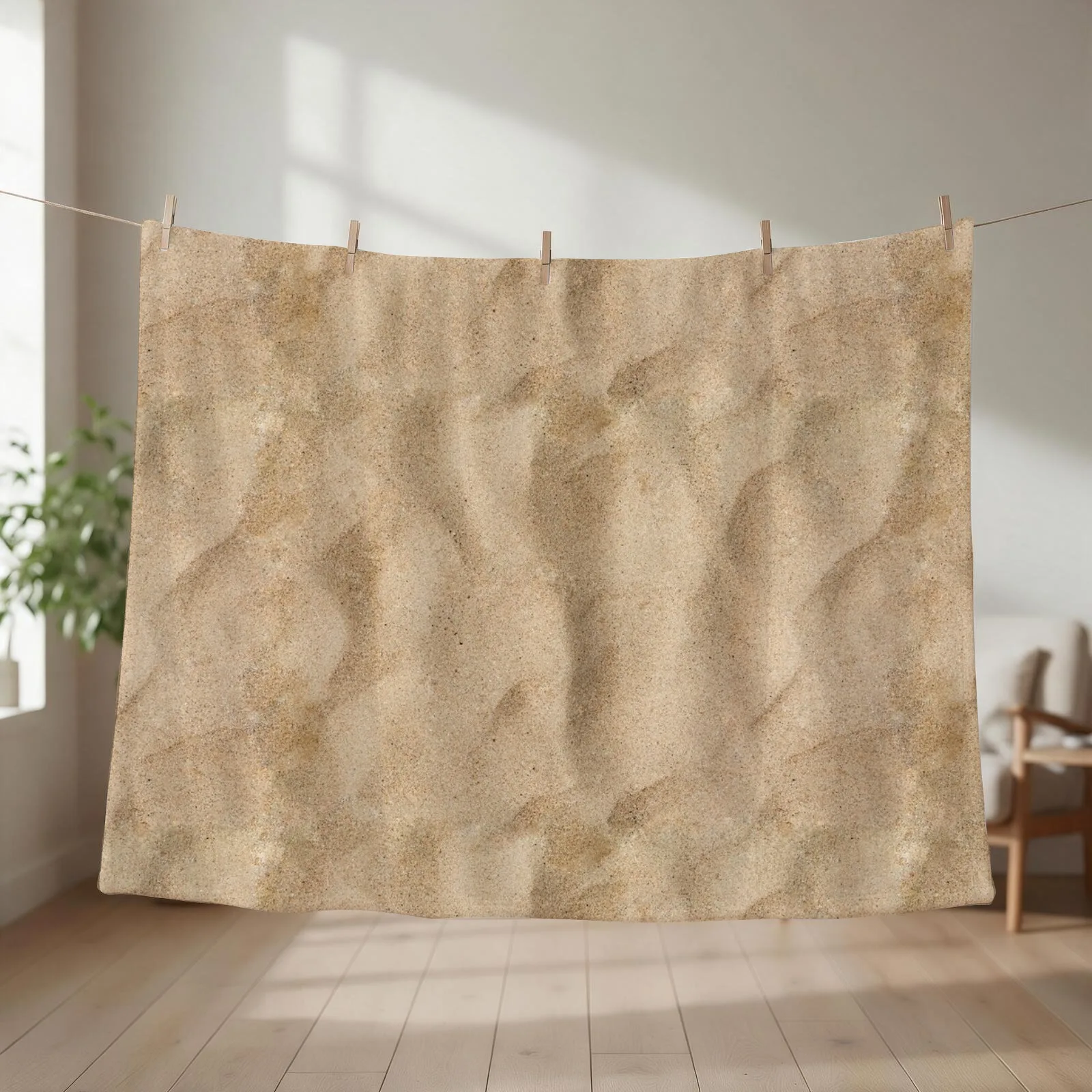 Sand Overhead Texture Throw Blanket couch cozy soft plush fuzzy picnic outdoor blanket