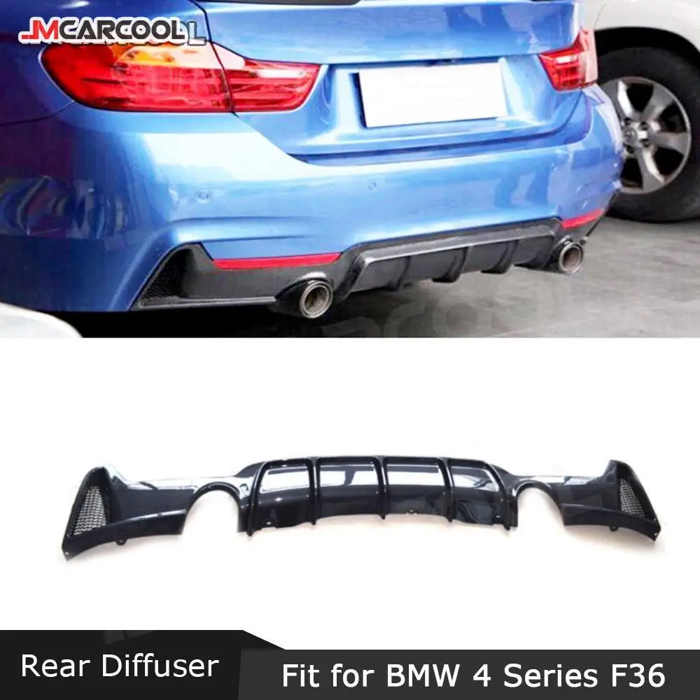 

Carbon Look Rear Lip Diffuser Spoiler For BMW 4 Series F32 F33 F36 M Sport 2014-2018 Bumper Cover Guard MP Style