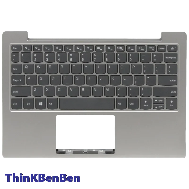 US English Platinum Grey Keyboard Upper Case Palmrest Shell Cover For Lenovo Ideapad 1 11 11ADA05 5CB0Z53063