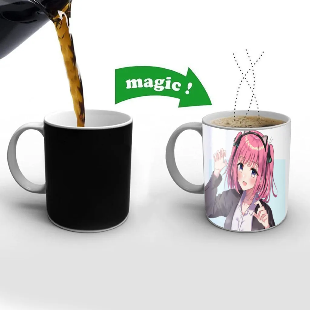 

The Quintessential Quintuplets Coffee Mugs Heat Color Changing Milk Tea Cup For Birthday Gifts Free shipping